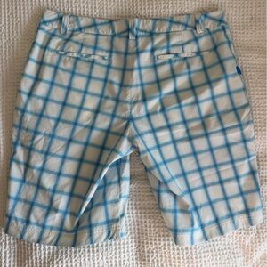 Puma Blue and White Checkered Men Shorts